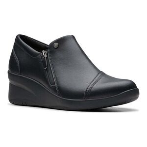 Clarks® Suttyn Zip Women's Leather Wedge Shoes